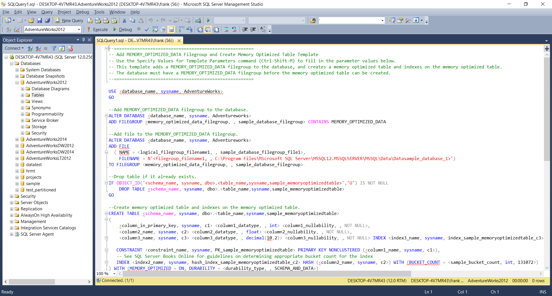 In-Memory Databases Implementation
